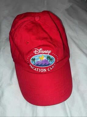 Disney Red Vacation Club Embroidered Cap Summer Hat